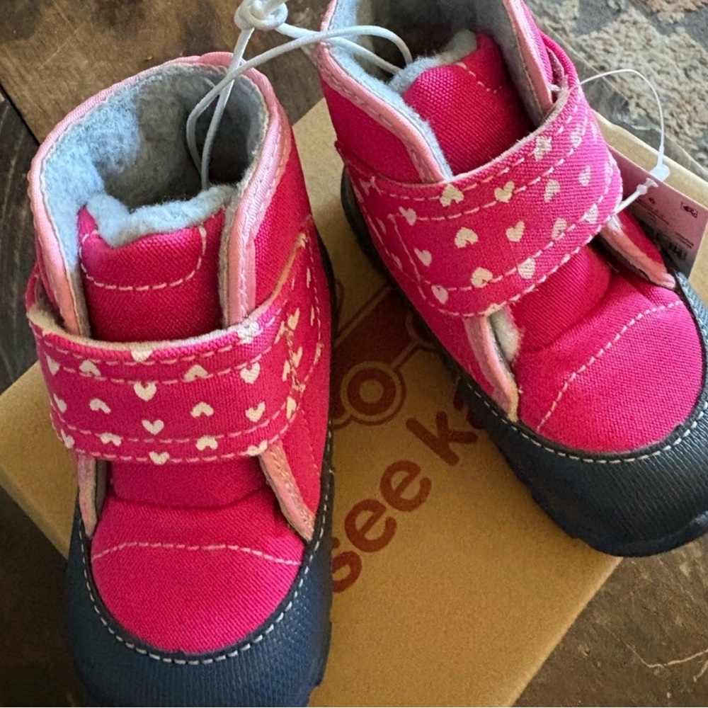 See Kai Run Pink and Blue Kids Boots